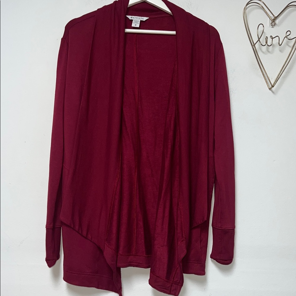 Athleta Pranayama Coffeeberry Modal Wrap Cardigan Size XSmall - Picture 2 of 9